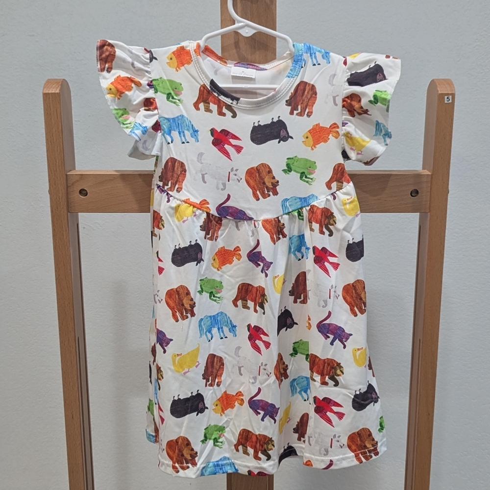 NWOT "Baby Bear What Do You See" Print Dress